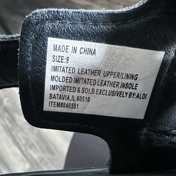 Platform Black Strapped Sandals SZ 9 Serra Ladies Ankle Strap Footbed Sandals - Picture 3 of 9